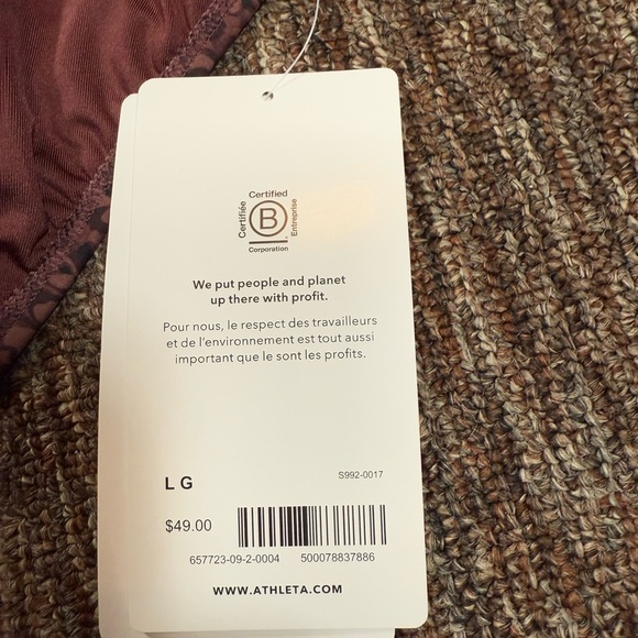 NWT Athleta Bikini Bottom In Camo Flora Decadent Chocolate Size Large - Picture 6 of 8